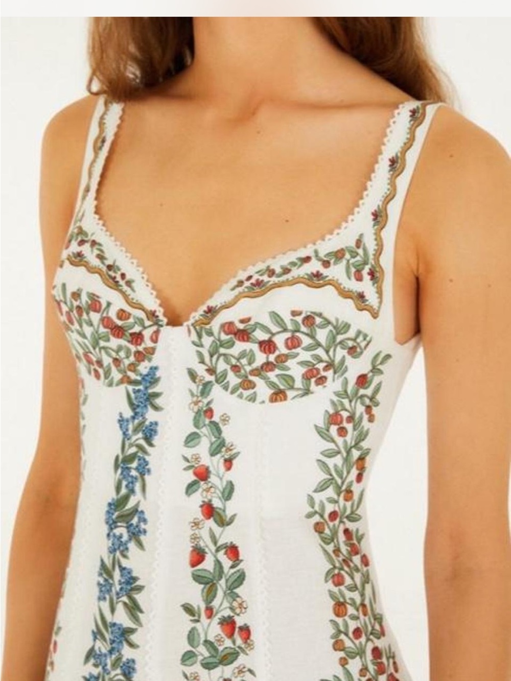 Farm Rio Ofc White Fruit Beauty Maxi Dress - Picture 2 of 7